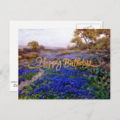 ハッピーバースデー、トワイライトのブルーボンネット ポストカード (正面/裏面)