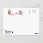 ハッピーバースデー – ドイツの羊飼い – 長髪 ポストカード (裏面)