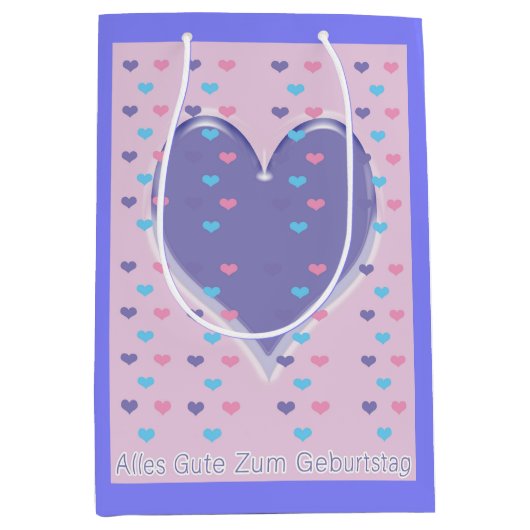 ハッピーバースデー(ドイツ抱き枕) ミディアムペーパーバッグ (正面)