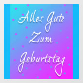 ハッピーバースデー(ドイツ語のウィンドウの固定) ウィンドウサイン (シート)