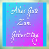 ハッピーバースデー(ドイツ語のウィンドウの固定) ウィンドウサイン (シート3)