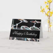 ハッピーバースデー – ドラムキット カード (黄色い花)