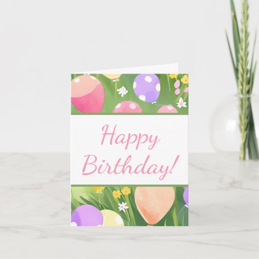 ハッピーバースデー! ノートカード (正面)