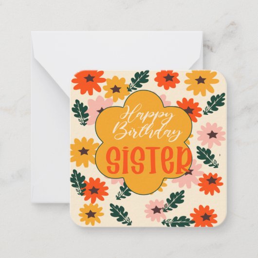 ハッピーバースデー ノートカード (正面)