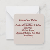 ハッピーバースデー ノートカード (裏面)