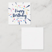 ハッピーバースデー ノートカード (正面/裏面)