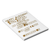 ハッピーバースデー ノートパッド (アングル)