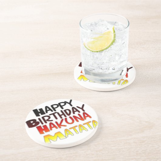 ハッピーバースデー ハクナマタタ インスピレーショングラフィック コースター (側面)