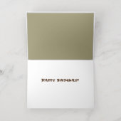 ハッピーバースデー!ハッピーカラーリング！ 箔グリーティングカード (内側レイダウン)