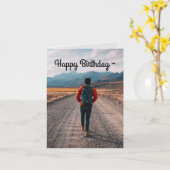 ハッピーバースデー、ハッピートラベラー カード (黄色い花)