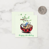 ハッピーバースデー – ハッピーリトルラディバグ（電話付き） ノートカード (正面/裏面インサイチュ)