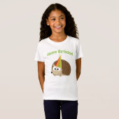 ハッピーバースデー!ハリネズミ Tシャツ (正面フル)