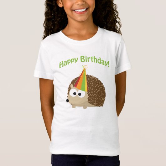 ハッピーバースデー!ハリネズミ Tシャツ (正面)