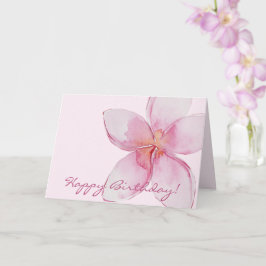 ハッピーバースデー |ハワイアン水彩フラワー カード