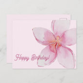 ハッピーバースデー |ハワイアン水彩フラワー ポストカード (正面/裏面)