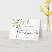 ハッピーバースデー・ハンサムな彼氏の愛への贈り物 カード (黄色い花)