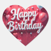 ハッピーバースデー ハートシール (正面)