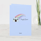 ハッピーバースデー:ハート型バルーン付ペンギン カード (裏面)