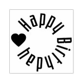 ハッピーバースデー(ハート) ラバースタンプ (インプリント)