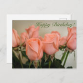 ハッピーバースデー!バラはがき ポストカード (正面/裏面)