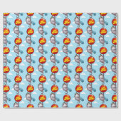 ハッピーバースデー!バルーンの文字を変更する ラッピングペーパー (フラット)