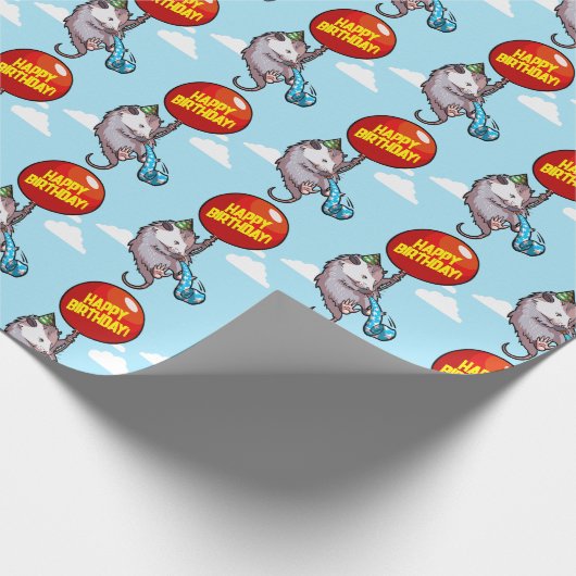 ハッピーバースデー!バルーンの文字を変更する ラッピングペーパー (角)