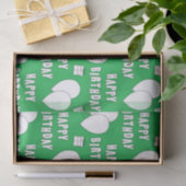 ハッピーバースデー（バルーン付き）緑 薄葉紙 (ギフト)