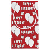 ハッピーバースデー（バルーン付き）赤 スモールペーパーバッグ (裏面)