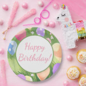 ハッピーバースデー!バルーン ペーパープレート (パーティー)