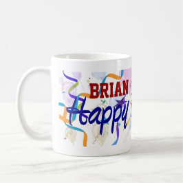 ハッピーバースデー – バルーン – マグカップ（パーソナライズ） コーヒーマグカップ