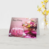 ハッピーバースデー、バレンタインデー カード (黄色い花)