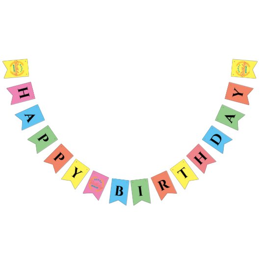 ハッピーバースデー  バンティングフラッグ (全)