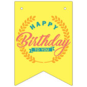 ハッピーバースデー  バンティングフラッグ (第1の旗)