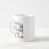 ハッピーバースデー。パパ愛してる。 コーヒーマグカップ (正面左)