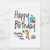 ハッピーバースデー。パパ愛してる。 フードラベル (シングルラベル)