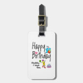 ハッピーバースデー。パパ愛してる。 ラゲッジタグ (正面縦)
