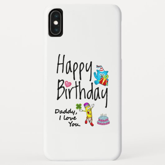 ハッピーバースデー。パパ愛してる。 Case-Mate iPhoneケース (裏面)