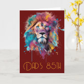 ハッピーバースデー「パパ85th」グリーティングカード カード (黄色い花)