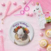 ハッピーバースデー-パーティーアニマルギニアピグ#2 ペーパープレート (パーティー)