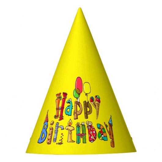ハッピーバースデー パーティーハット (正面)