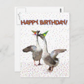 ハッピーバースデー:パーティー動物 ポストカード (正面/裏面)