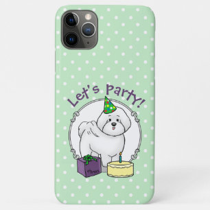 ハッピーバースデー(パーティー)びちょんフリーズドッグ-かわいい iPhone 11 PRO MAXケース
