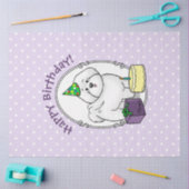 ハッピーバースデー(パーティー)ビコンフリースドッグ – かわいい 薄葉紙 (クラフト)
