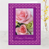 ハッピーバースデー!ビッグカード カード (黄色い花)