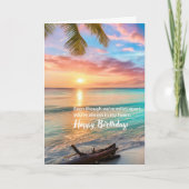 ハッピーバースデー、ビーチ、マイルズアパートビューティフル カード (正面)