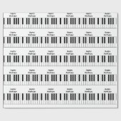 ハッピーバースデー、ピアノ鍵、ギフト用包装紙 ラッピングペーパー (フラット)