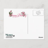 ハッピーバースデー-ピットブル – ジャージーガール ポストカード (裏面)