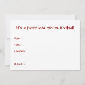 ハッピーバースデー：ピンクペイズリー 招待状 (裏面)