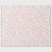 ハッピーバースデー |ピンク女性のカーボーイペイズリーラッピング ラッピングペーパー (フラット)