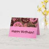 ハッピーバースデー! -ピースサインのバースデー・カード カード (黄色い花)